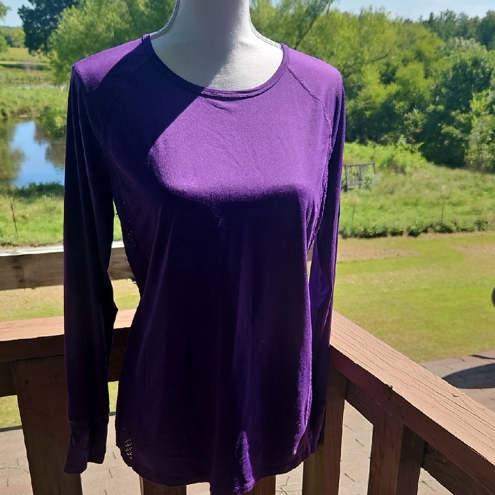 Danskin Now Women's Rich Purple Long Sleeve Tee